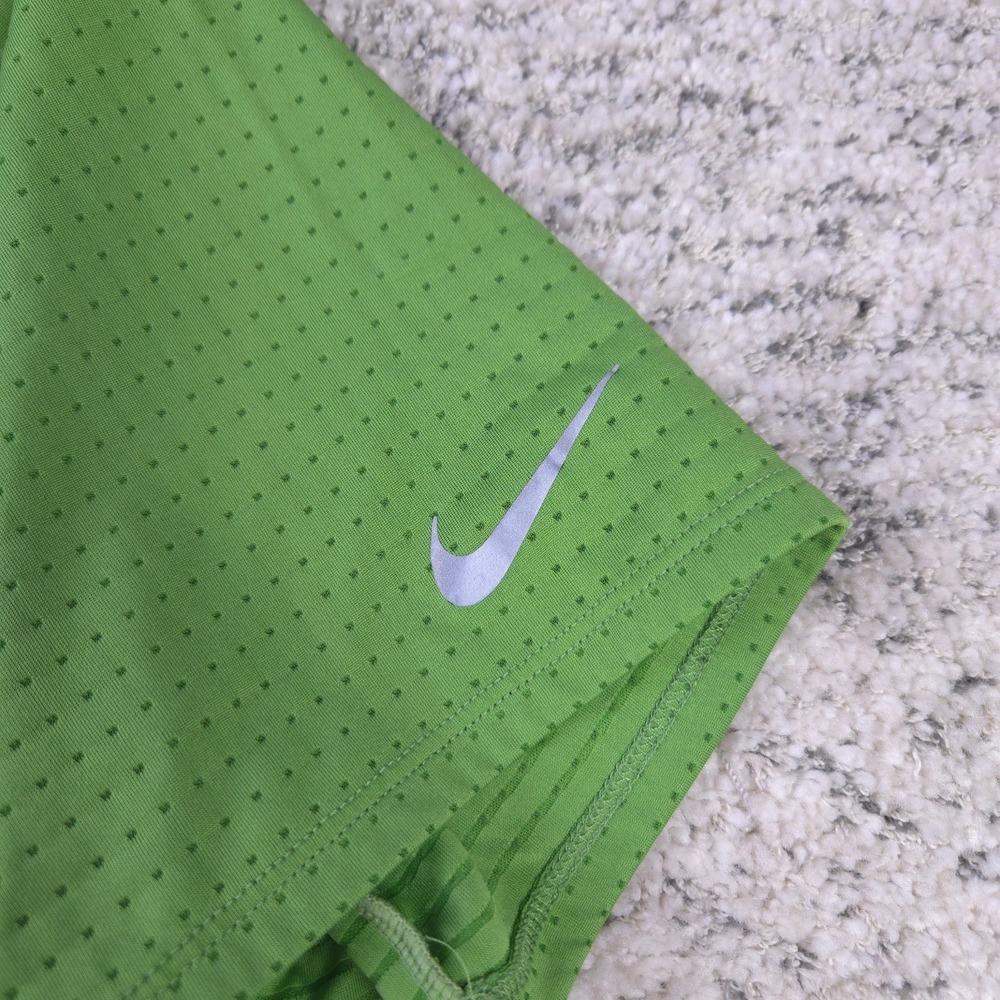Nike Running Division Top Mens XL Run Shirt Green Reflective Crew Neck GUC - Picture 4 of 9
